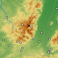 Nearby Forecast Locations - Vogezen - Kaart
