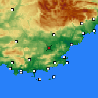 Nearby Forecast Locations - Le Luc - Kaart