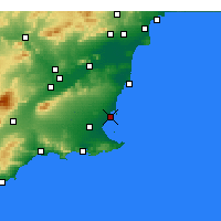 Nearby Forecast Locations - San Javier - Kaart