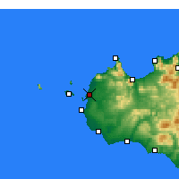 Nearby Forecast Locations - Trapani - Kaart