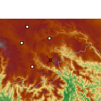 Nearby Forecast Locations - Malipo - Kaart