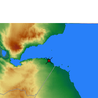 Nearby Forecast Locations - Djibouti - Kaart