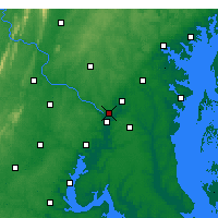 Nearby Forecast Locations - Washington D.C. - Kaart