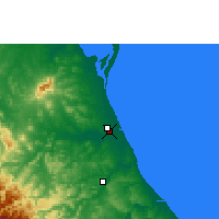 Nearby Forecast Locations - Tuxpan - Kaart