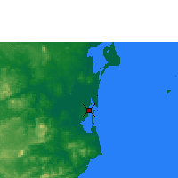 Nearby Forecast Locations - Bluefields - Kaart
