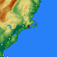 Nearby Forecast Locations - Dunedin - Kaart