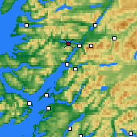 Nearby Forecast Locations - Loch Eil - Kaart
