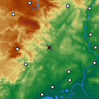 Nearby Forecast Locations - Alès - Kaart
