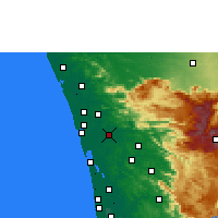 Nearby Forecast Locations - Kochi - Kaart
