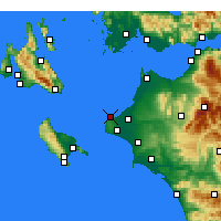 Nearby Forecast Locations - Kastro-Kyllini - Kaart