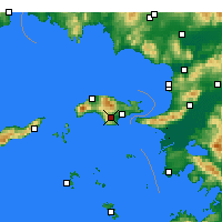 Nearby Forecast Locations - Pythagoreio - Kaart