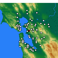 Nearby Forecast Locations - Berkeley - Kaart