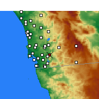 Nearby Forecast Locations - El Cajon - Kaart