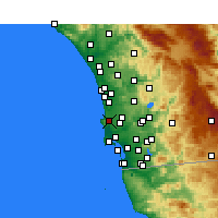 Nearby Forecast Locations - La Jolla - Kaart