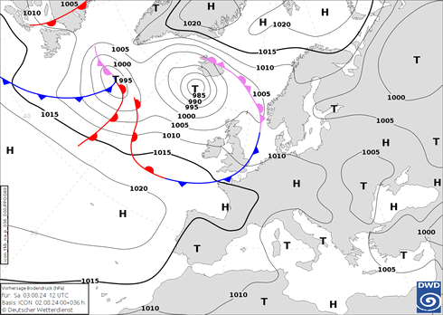 DWD Fronts za 03.08.2024 12 UTC