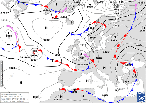 DWD Fronts ma 30.09.2024 12 UTC