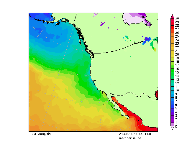 Pacific SST vr 21.06.2024 00 UTC
