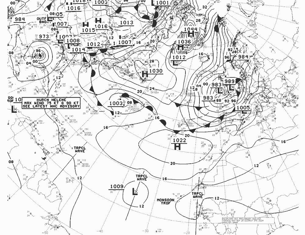 NWS Fronts do 26.09.2024 00 UTC