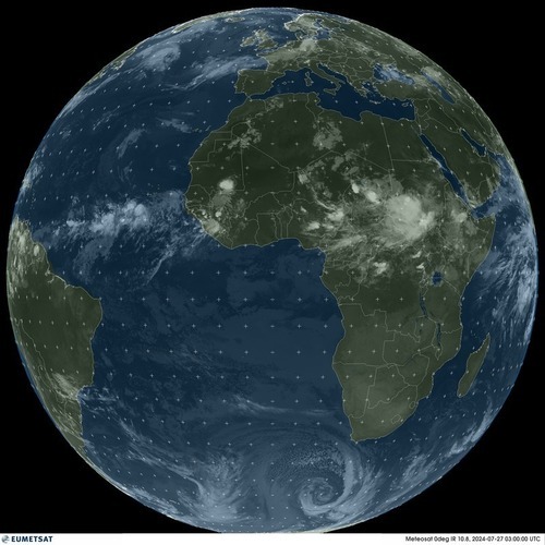 Satellietbeeld Infrarood (kleur) Afrika Afrika zaterdag 27-07-2024 05:00 MEZT