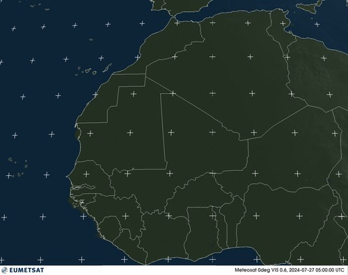 Satellietbeeld Zichtbaar Afrika west zaterdag 27-07-2024 07:00 MEZT