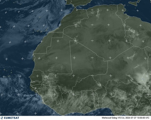 Satellietbeeld Zichtbaar Afrika west zaterdag 27-07-2024 12:00 MEZT