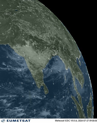 Satellietbeeld Zichtbaar Azië India zaterdag 27-07-2024 11:00 MEZT