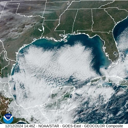 Satellietbeeld Infrarood (z/w) Noord-Amerika Atlantische Oceaan (west) donderdag 12-12-2024 15:46 MET