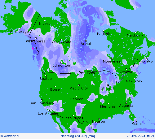Neerslag (24 uur) Weerkaarten