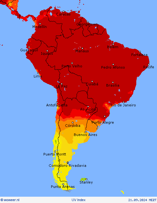 UV Index Weerkaarten