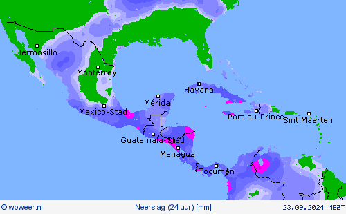 Neerslag (24 uur) Weerkaarten