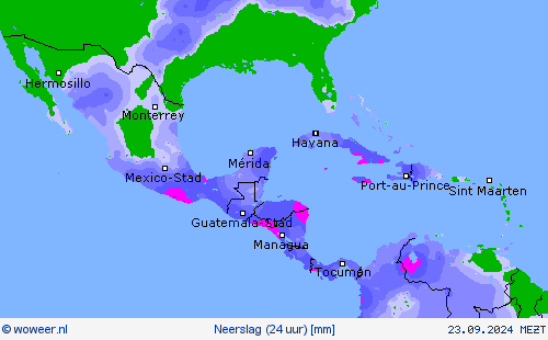 Neerslag (24 uur) Weerkaarten