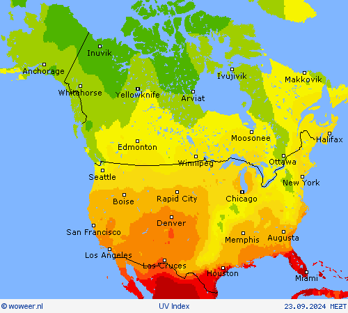 UV Index Weerkaarten