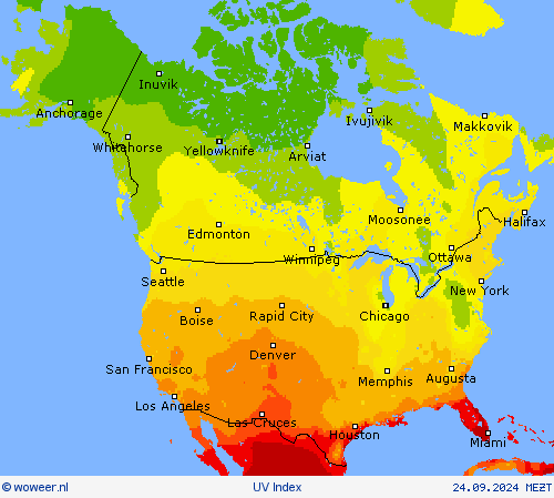 UV Index Weerkaarten