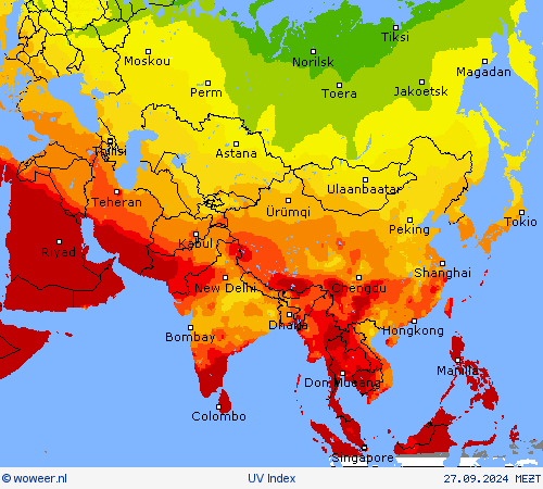 UV Index Weerkaarten