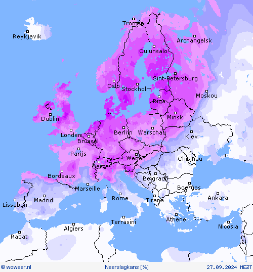 Neerslagkans Weerkaarten