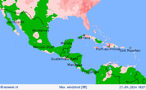 Max. windstoot Weerkaarten