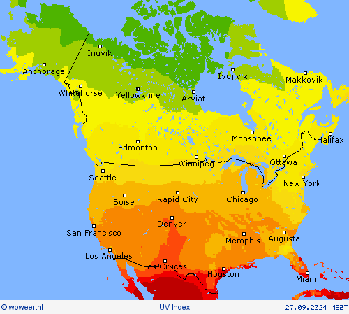 UV Index Weerkaarten