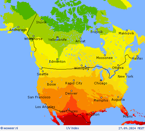 UV Index Weerkaarten