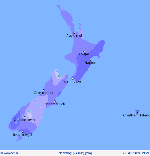 Neerslag (24 uur) Weerkaarten
