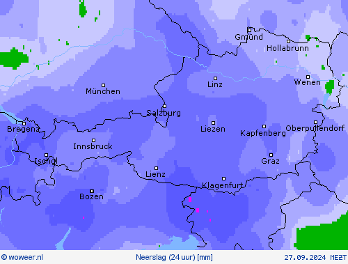 Neerslag (24 uur) Weerkaarten