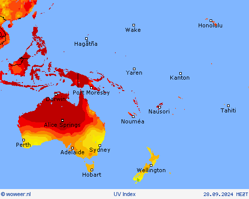 UV Index Weerkaarten