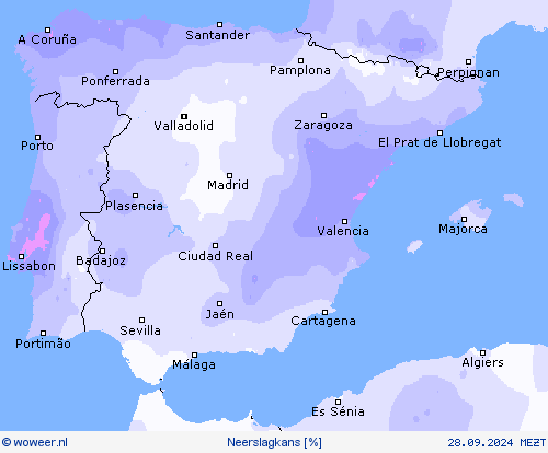 Neerslagkans Weerkaarten