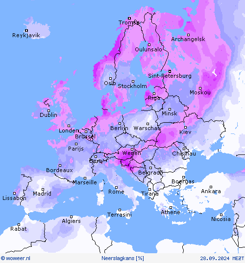 Neerslagkans Weerkaarten