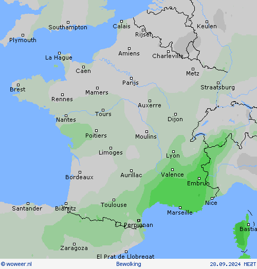 Zonneschijnduur Weerkaarten