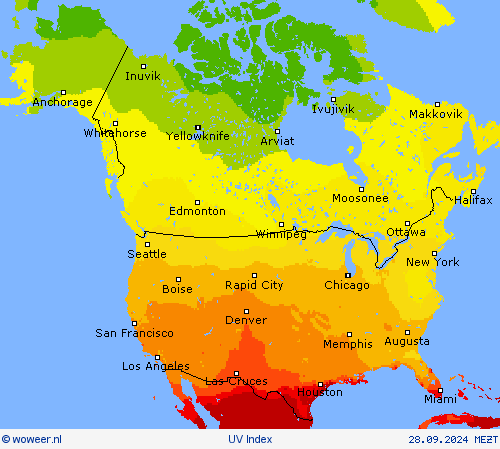 UV Index Weerkaarten