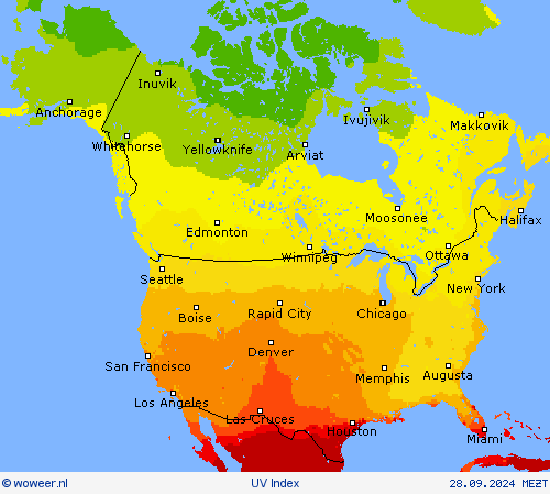 UV Index Weerkaarten