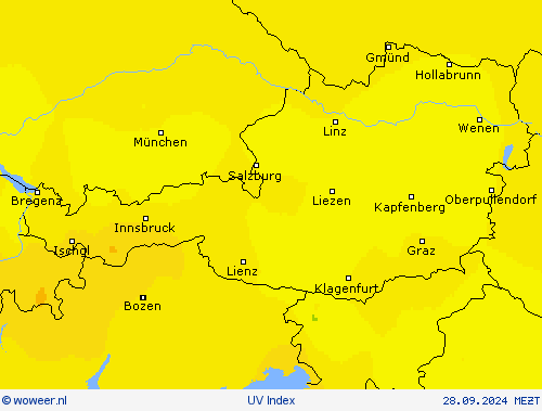 UV Index Weerkaarten