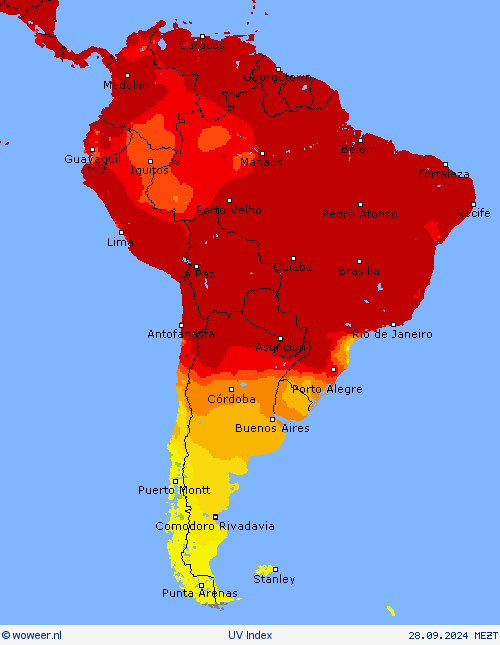 UV Index Weerkaarten