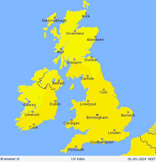 UV Index Weerkaarten