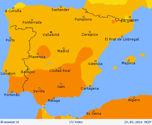 UV Index Weerkaarten